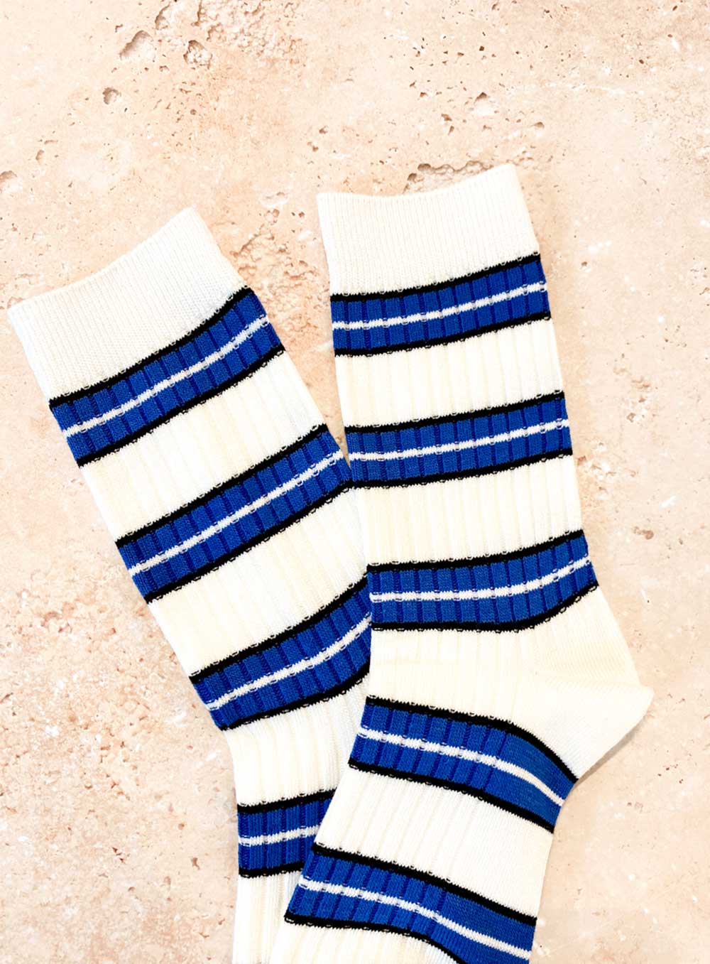 Charlotte Varsity Socks-BLUE