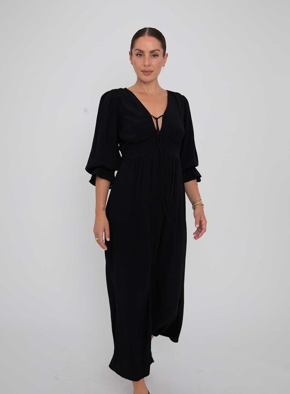 Evangeline Dress-Black