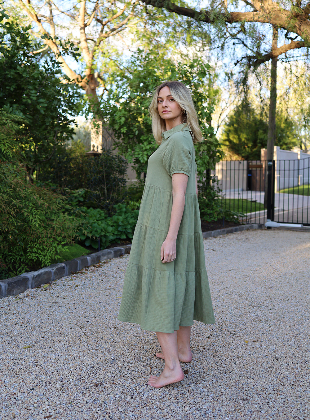 Olivia Dress-OLIVE