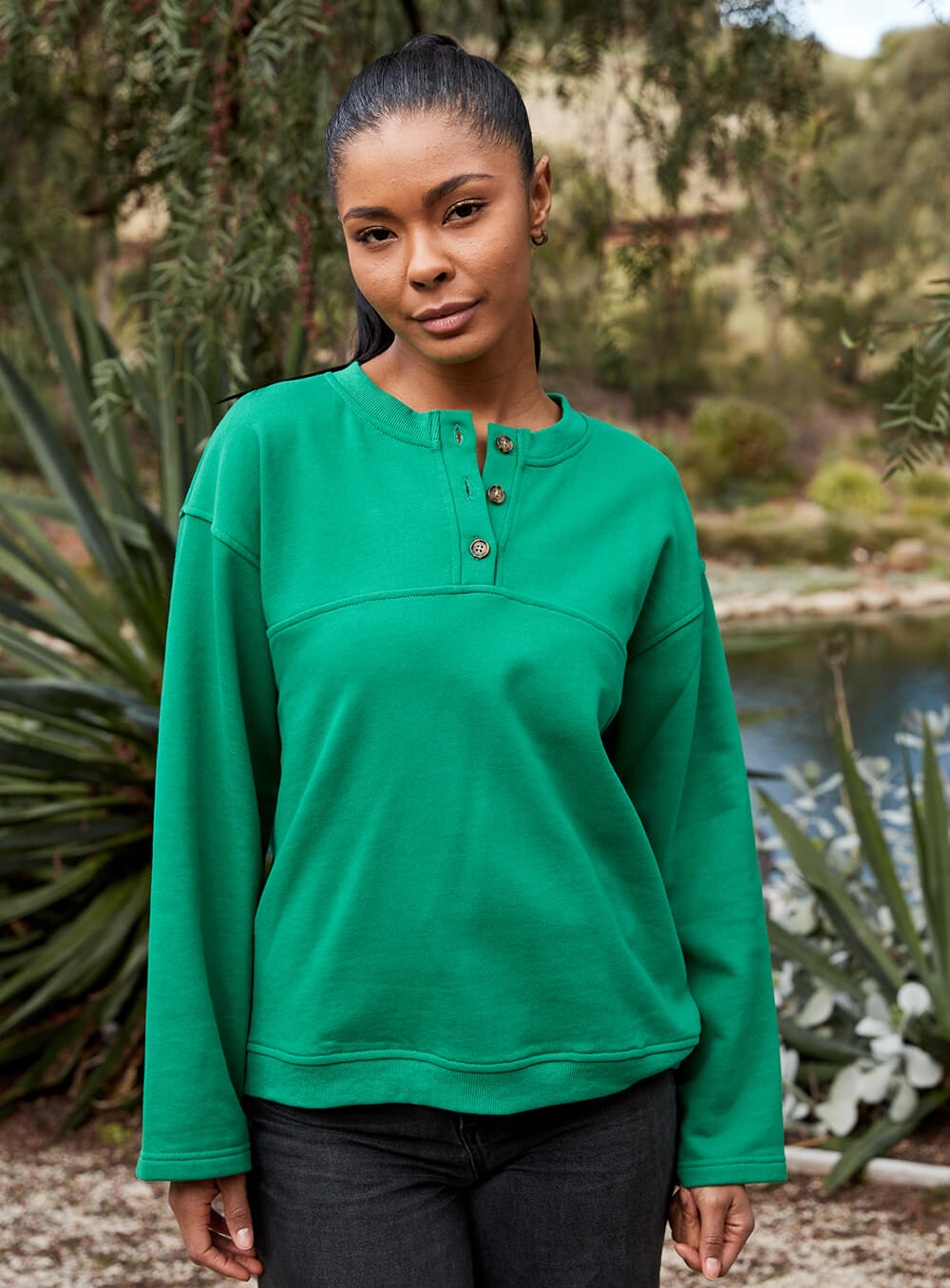 Remi Pullover Sweater-GREEN